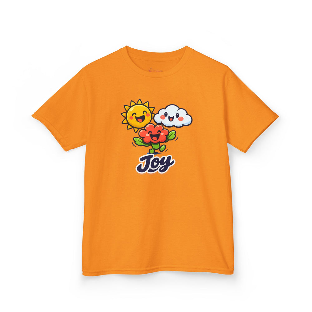 Gildan 5000B | Kids' "Joy" Sunny Day Graphic Tee – Soft Cotton Summer T-Shirt | Little Sunshine "Joy" Unisex Kids' Tee