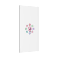 Hand-Drawn Emoticon Sticker Pattern Canvas | Cute Emoji Repeat Print