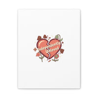 Independently Unloved Heart Print Canvas | Anti Valentine, Single Humor