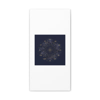 Gold Zodiac Wheel Canvas | Astrology Constellation Art, Cosmic Wall Print
