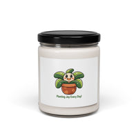 Planting Joy Every Day Soy Candle | plant parent pun, sage cream label