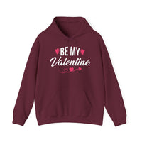 Unisex "Be My Valentine" Hoodie – Cozy Heart & Arrow Graphic Pullover – Premium Fleece Valentine's Day Sweatshirt