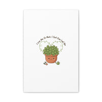 I Can't Even Leaf You Canvas, Plant Parent Pun | Sage Cream Botanical Art