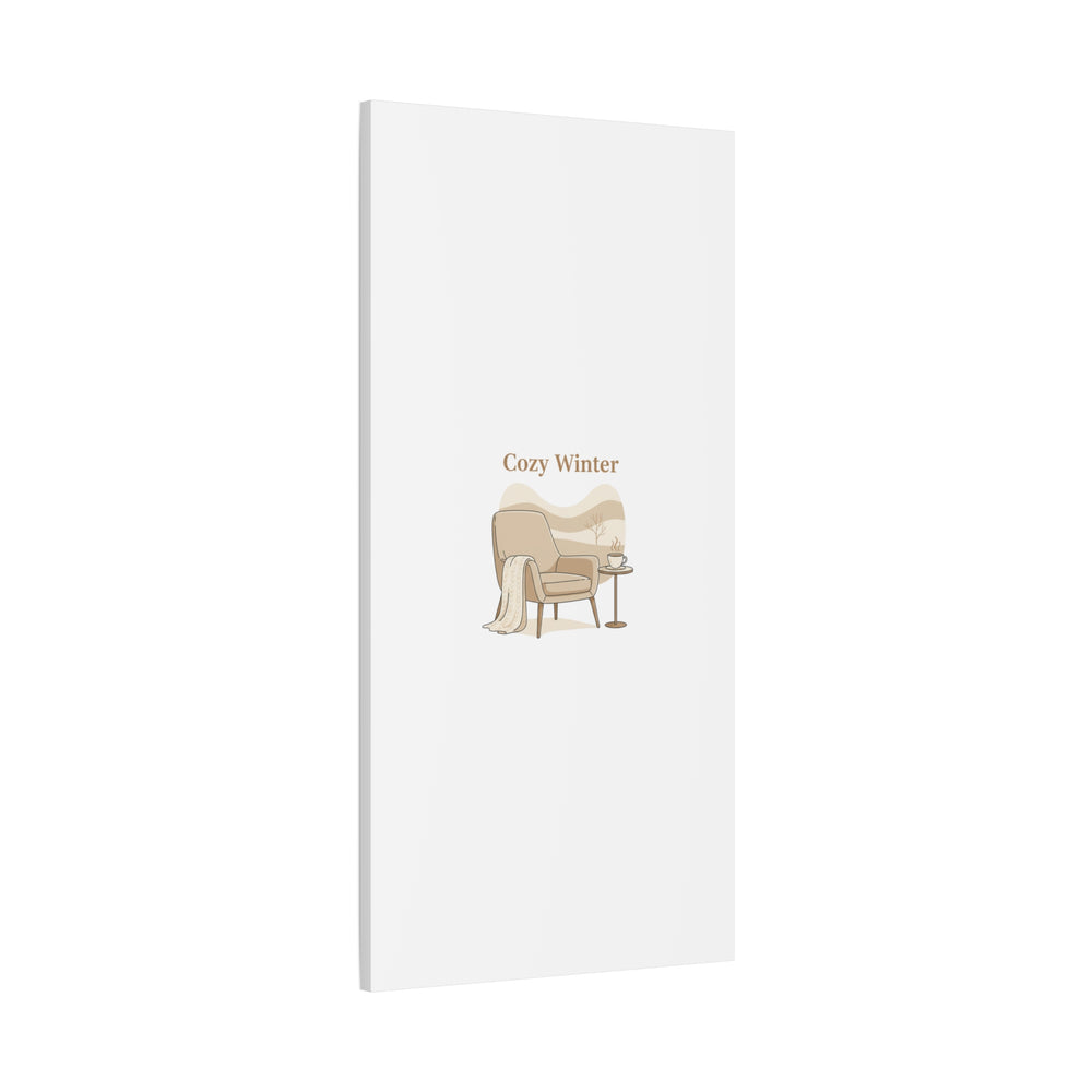 Cozy Winter minimal line art Canvas | Slow Life, soft life neutral wall decor