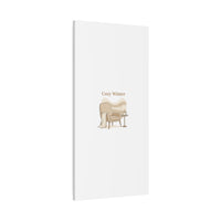 Cozy Winter minimal line art Canvas | Slow Life, soft life neutral wall decor