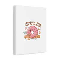 Donut Snacks Pun Canvas | Food & Snack Humor, Cozy Kawaii Art