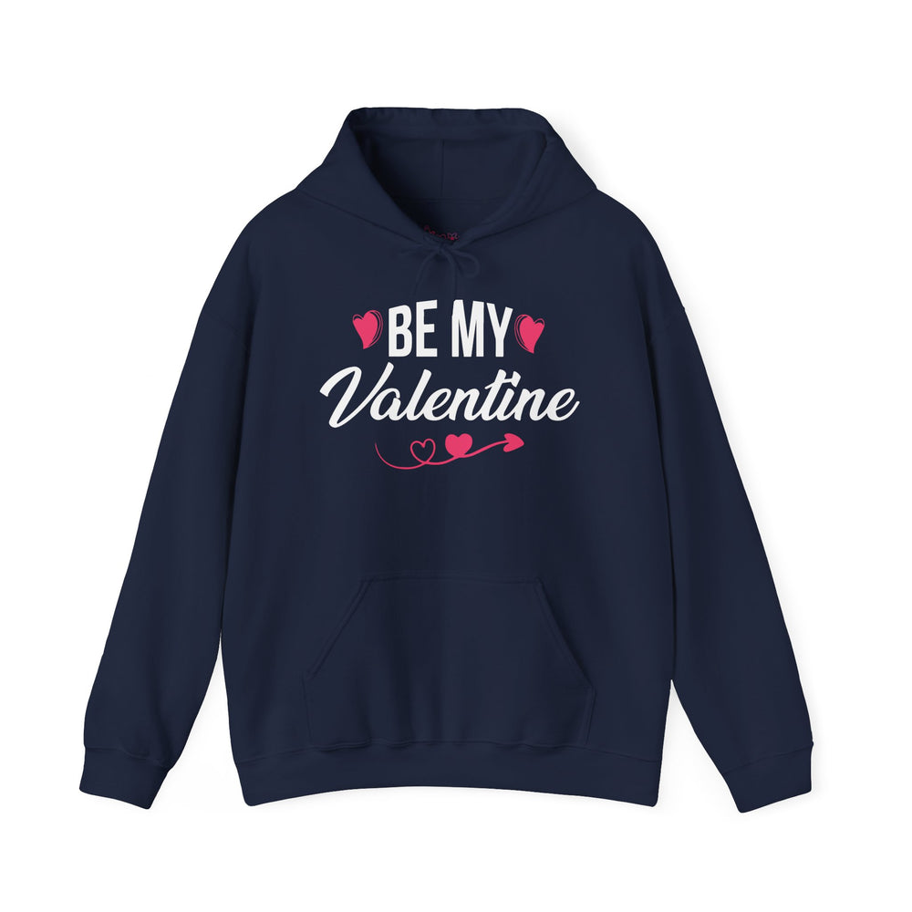 Unisex "Be My Valentine" Hoodie – Cozy Heart & Arrow Graphic Pullover – Premium Fleece Valentine's Day Sweatshirt