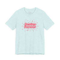 Bella+Canvas3001 | Besties Forever Tee | Galentine’s Friendship Shirt, Pink Chunky Type