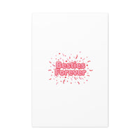 Besties Forever Canvas | Galentine’s Friendship Wall Art, Pink Confetti