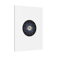 Zodiac Constellation Wheel Canvas, Astrology Art Print | Gold Foil Galaxy