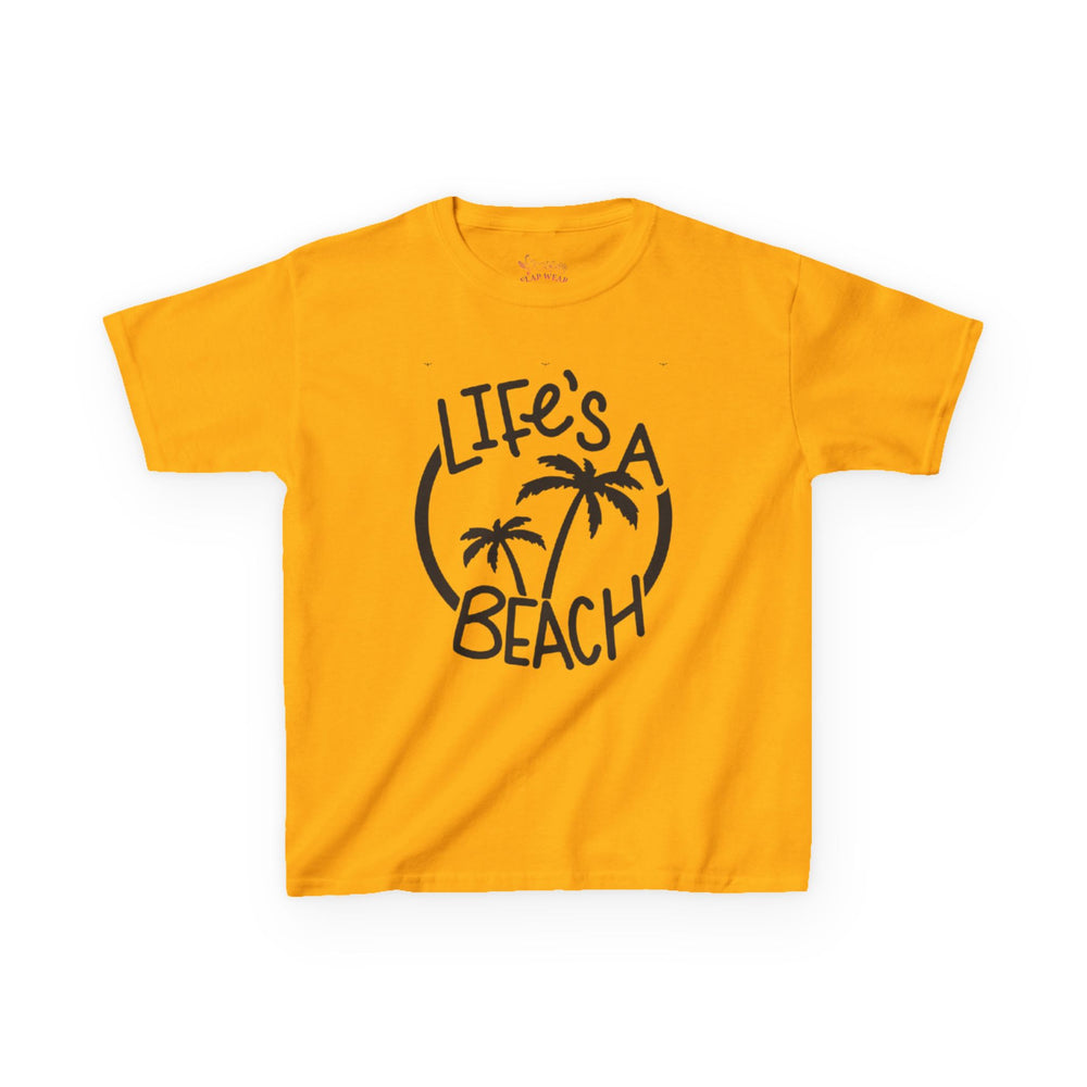 Gildan 5000B | Youth Paradise Beach T-Shirt – Comfortable Cotton Graphic Tee for Boys & Girls