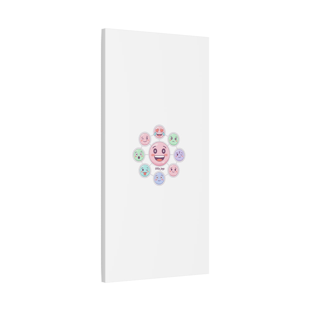 Hand-Drawn Emoticon Sticker Pattern Canvas | Cute Emoji Repeat Print
