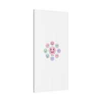Hand-Drawn Emoticon Sticker Pattern Canvas | Cute Emoji Repeat Print