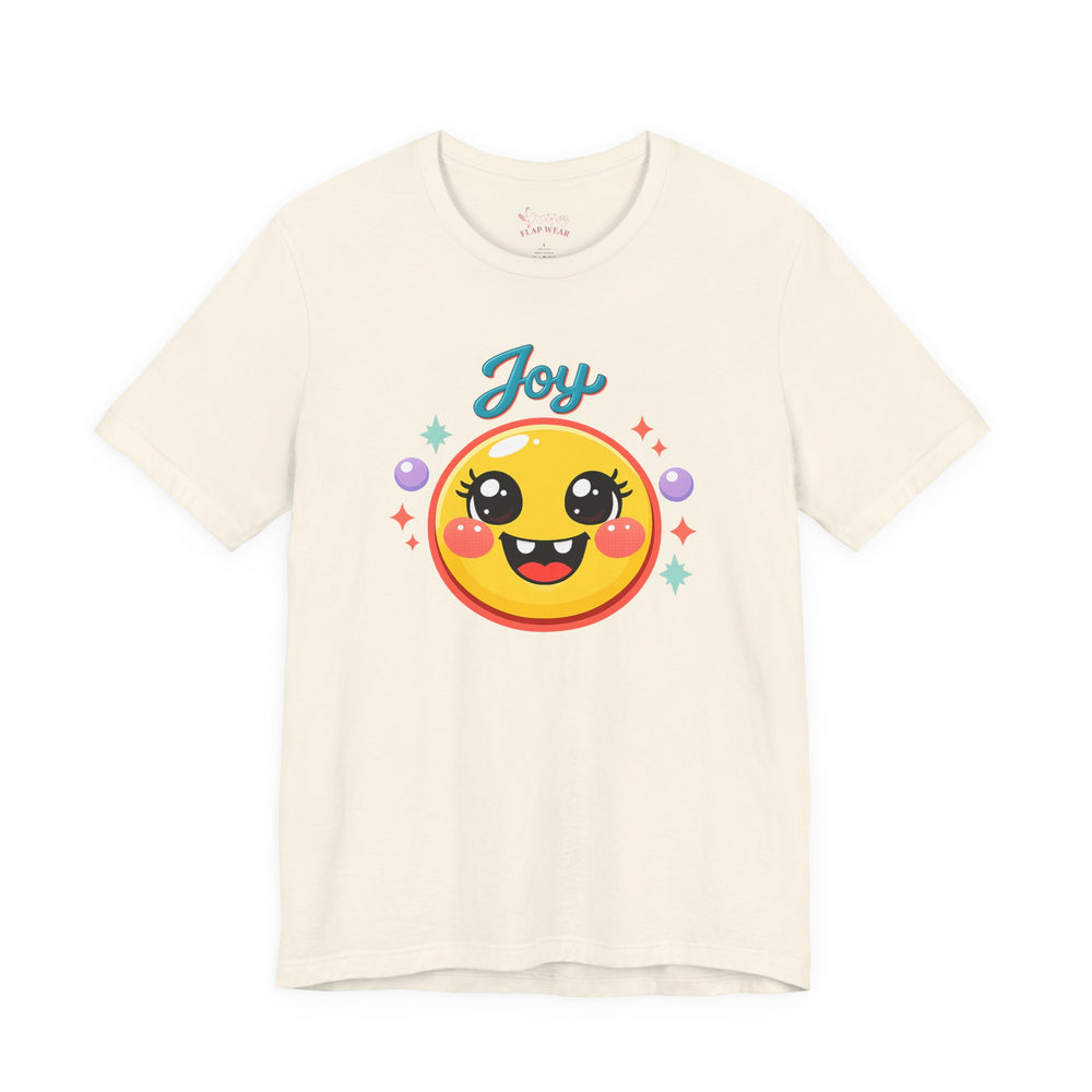 Bella+Canvas 3001 | Radiant Joy Emoji T-Shirt | Kawaii Aesthetic Smiley Graphic Tee | Unisex Jersey Short Sleeve Tee