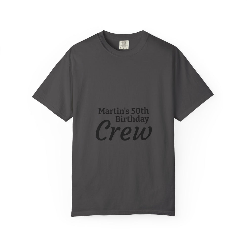 Birthday Crew T-Shirt – Personalized “Martin’s 50th Birthday Crew” Party Tee