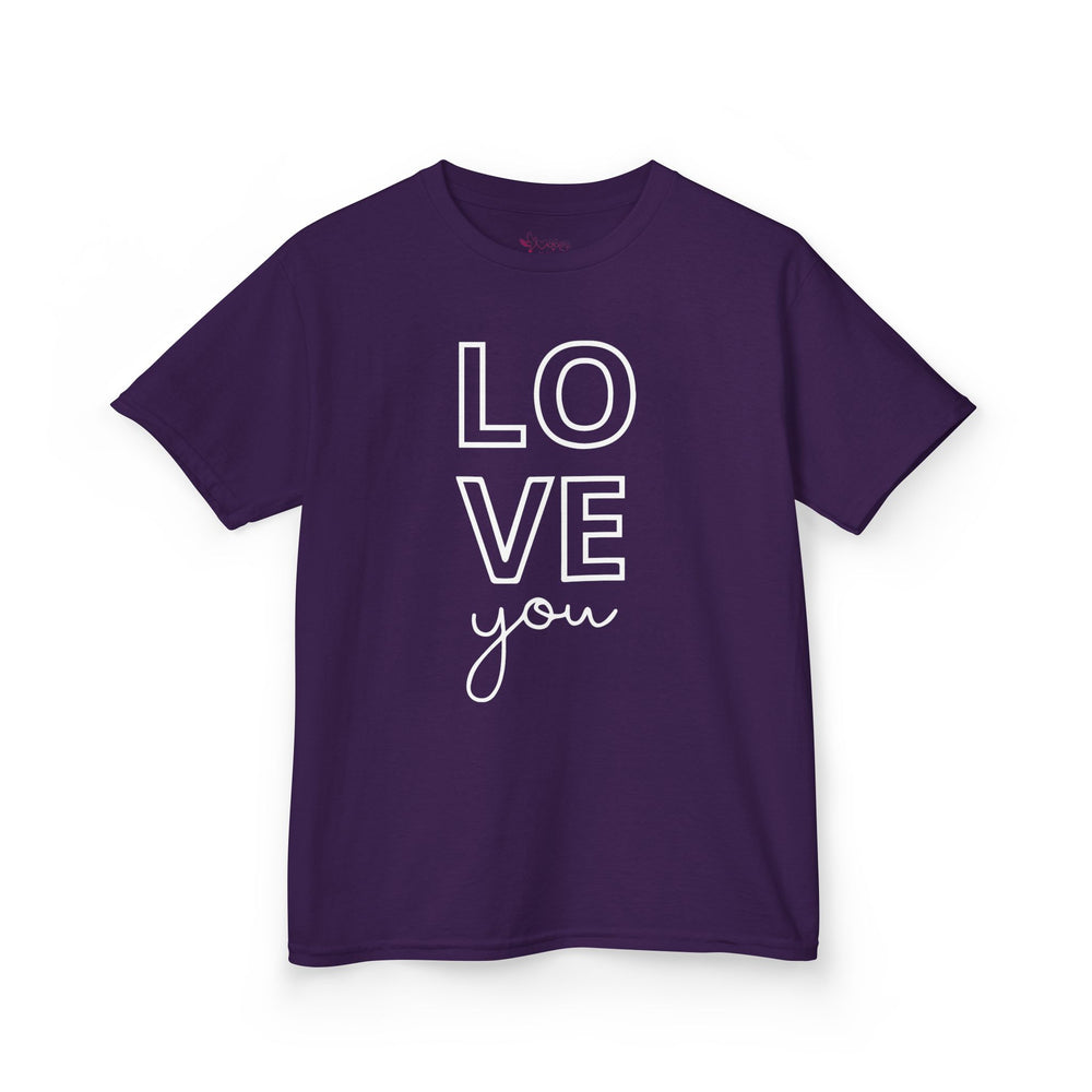 "Love You" Youth T-Shirt | Cute Valentine's Day Graphic Tee for Kids