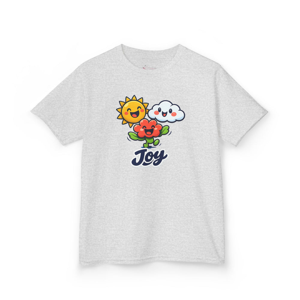 Gildan 5000B | Kids' "Joy" Sunny Day Graphic Tee – Soft Cotton Summer T-Shirt | Little Sunshine "Joy" Unisex Kids' Tee