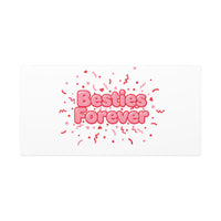 Besties Forever Canvas | Galentine’s Friendship Wall Art, Pink Confetti