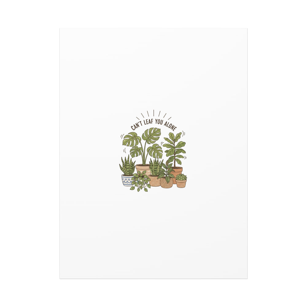 Can't Leaf You Alone Canvas | Plant Parent Humor, Sage Botanical Art
