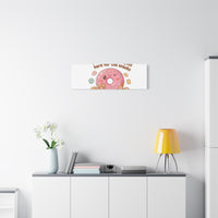 Donut Snacks Pun Canvas | Food & Snack Humor, Cozy Kawaii Art