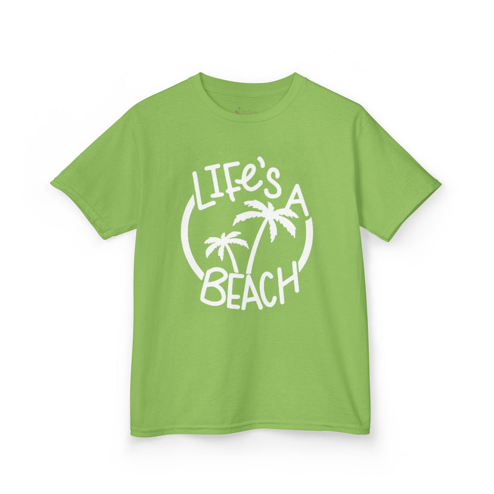 Gildan 5000B | Youth Paradise Beach T-Shirt – Comfortable Cotton Graphic Tee for Boys & Girls