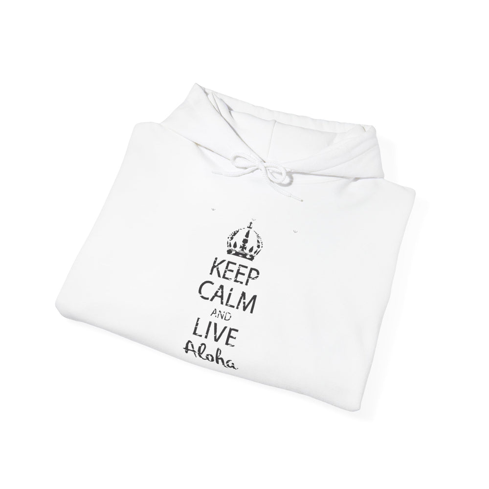 Gildan 18500 | Keep Calm and Live Aloha Unisex Hoodie – Cozy & Stylish Hawaiian-Inspired Sweatshirt