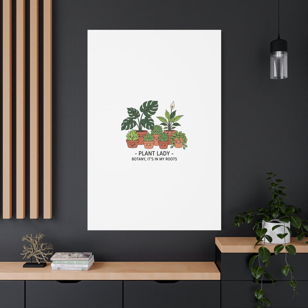Plant Lady Canvas | Matte Stretched Botanical Pun Wall Art