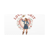 Love & Grit Canvas, Western Valentine Cowgirl Heart Poster | Cowboy Valentine