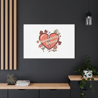 Independently Unloved Heart Print Canvas | Anti Valentine, Single Humor