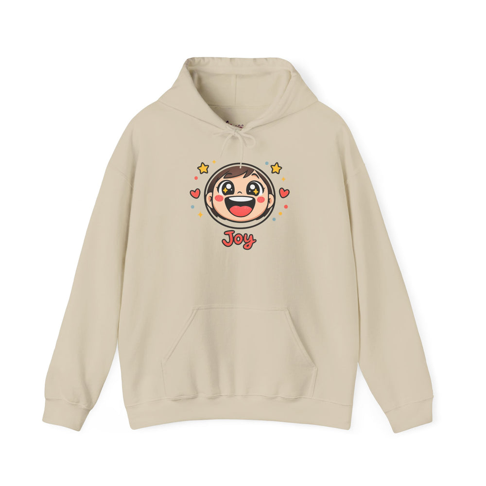 Gildan 18500 | Joy Blob Face Hoodie | Kawaii Minimalist Unisex Streetwear | Happy Star-Face Hoodie | Cute Thick Outline Emoji Sweatshirt |Joy Blob Face Hoodie | kawaii minimal, thick outline emoji...