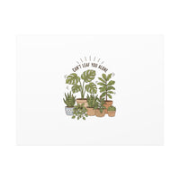 Can't Leaf You Alone Canvas | Plant Parent Humor, Sage Botanical Art