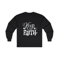 Keep The Faith Long Sleeve T-Shirt | Christian Scripture Faith Tee | Men's Christian Apparel By Gildan2400