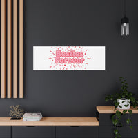 Besties Forever Canvas | Galentine’s Friendship Wall Art, Pink Confetti