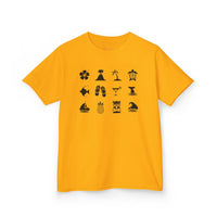 Gildan 5000B | Kids' Tropical Summer Icons Tee – Fun Beach & Vacation Graphic T-Shirt