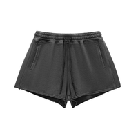 Women Snow Washed Raw Edge Drawstring Shorts | shorts men,shorts women,shorts,short sleeve button down,short sleeve tops for women