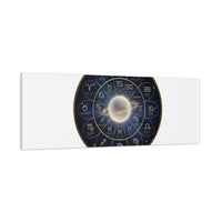 Zodiac Constellation Wheel Canvas, Astrology Art Print | Gold Foil Galaxy