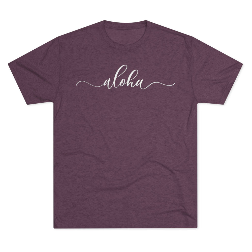 Next Level 6010 | Aloha Script Unisex Tri-Blend Vintage Tee – Summer Vibes Collection