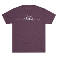 Next Level 6010 | Aloha Script Unisex Tri-Blend Vintage Tee – Summer Vibes Collection
