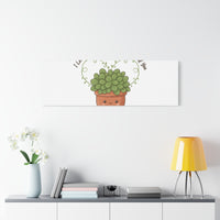 I Can't Even Leaf You Canvas, Plant Parent Pun | Sage Cream Botanical Art