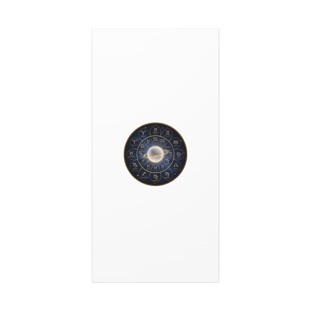 Zodiac Constellation Wheel Canvas, Astrology Art Print | Gold Foil Galaxy