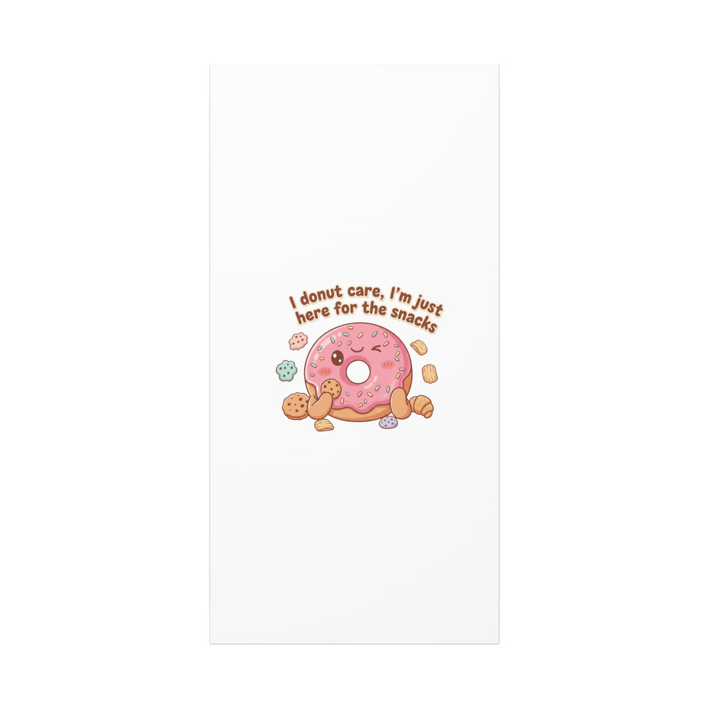 Donut Snacks Pun Canvas | Food & Snack Humor, Cozy Kawaii Art