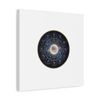 Zodiac Constellation Wheel Canvas, Astrology Art Print | Gold Foil Galaxy