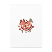Independently Unloved Heart Print Canvas | Anti Valentine, Single Humor