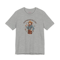 Bella+Canvas 3001 | Heartbreaker With Grit Tee | Western Valentine cowgirl, boot heart design