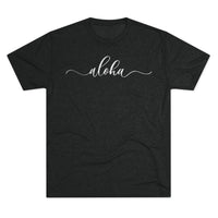 Next Level 6010 | Aloha Script Unisex Tri-Blend Vintage Tee – Summer Vibes Collection