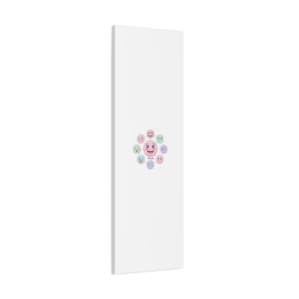 Hand-Drawn Emoticon Sticker Pattern Canvas | Cute Emoji Repeat Print