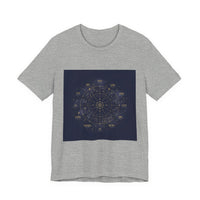 Zodiac Wheel Constellation Tee | Astrology Chart, Gold Foil Cosmic Design