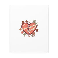 Independently Unloved Heart Print Canvas | Anti Valentine, Single Humor