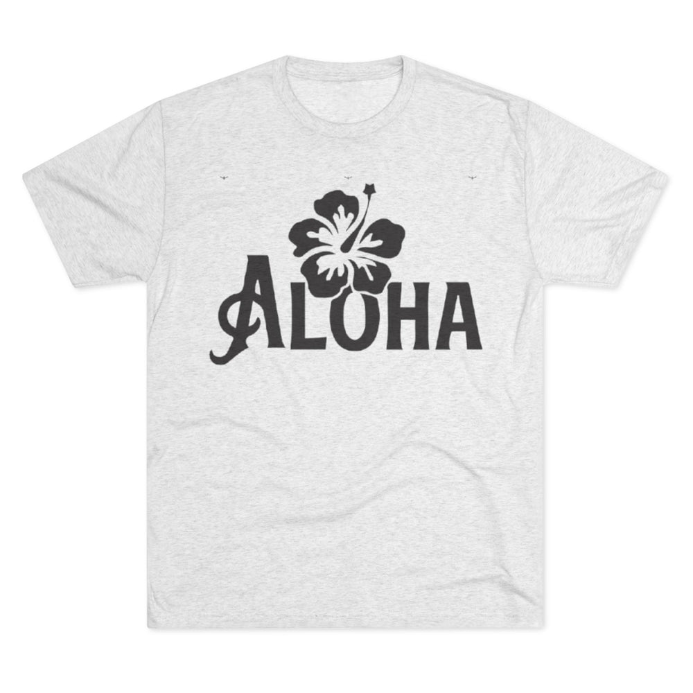 Next Level 6010 | Unisex Vintage Aloha Hibiscus Unisex Tri-Blend Tee – Retro Beach Vibes