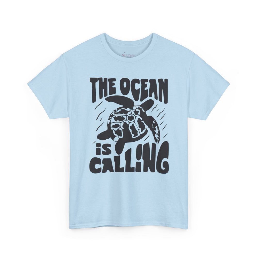 Gildan5000 | Unisex Sea Turtle "The Ocean Is Calling" Tee